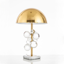 2020 hot sale gold metal bedroom marble base modern quality table lamp